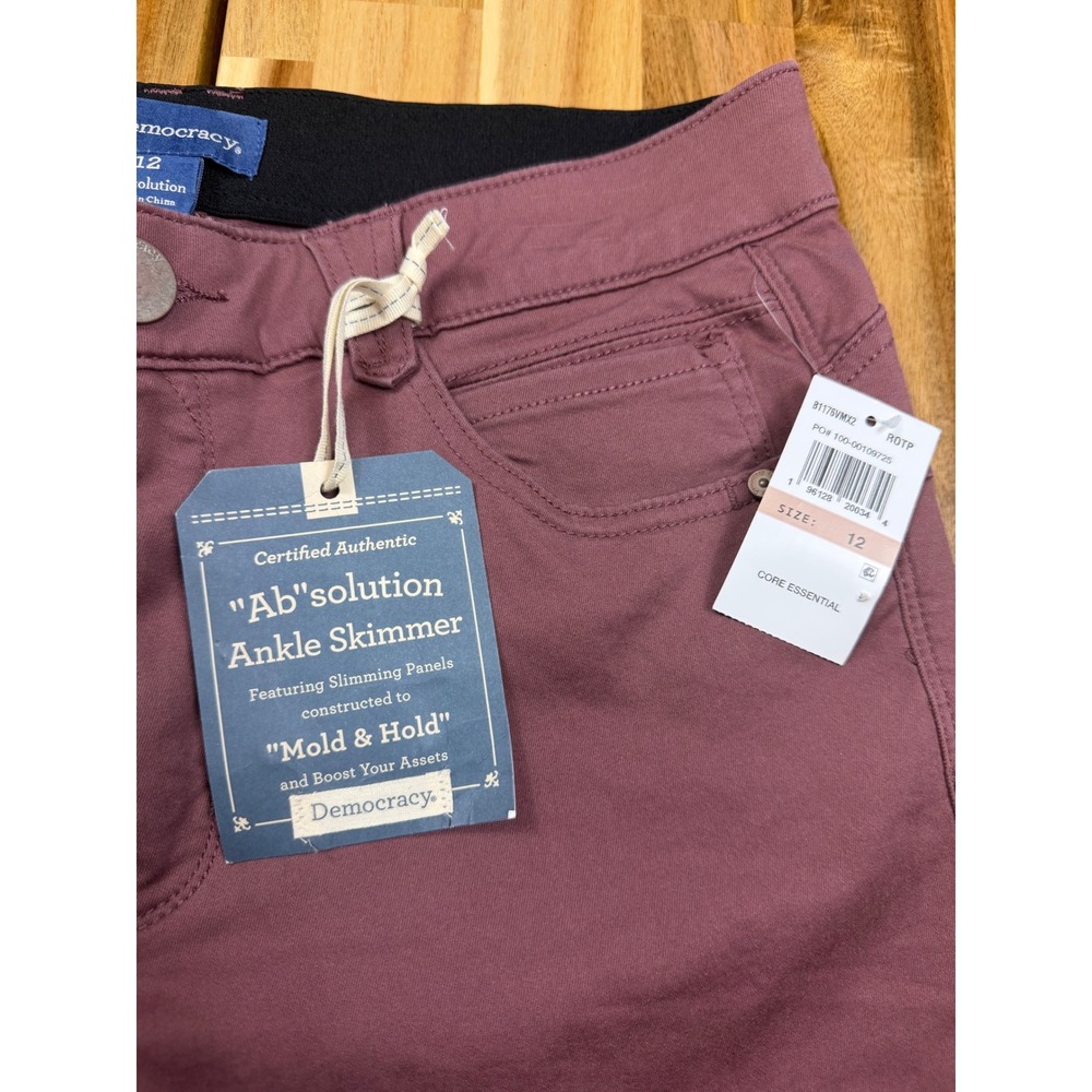 Democracy Absolution Ankle Skimmer Pants Mauve Purple Size 12 B1176VMX2 - Picture 3 of 9